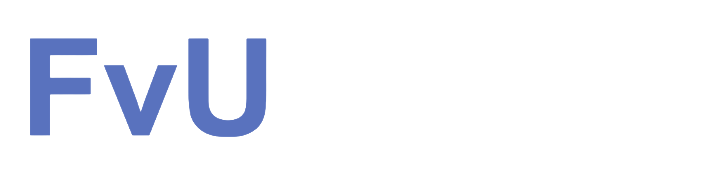 Logo FvU mit Bezeichnung weiß lang